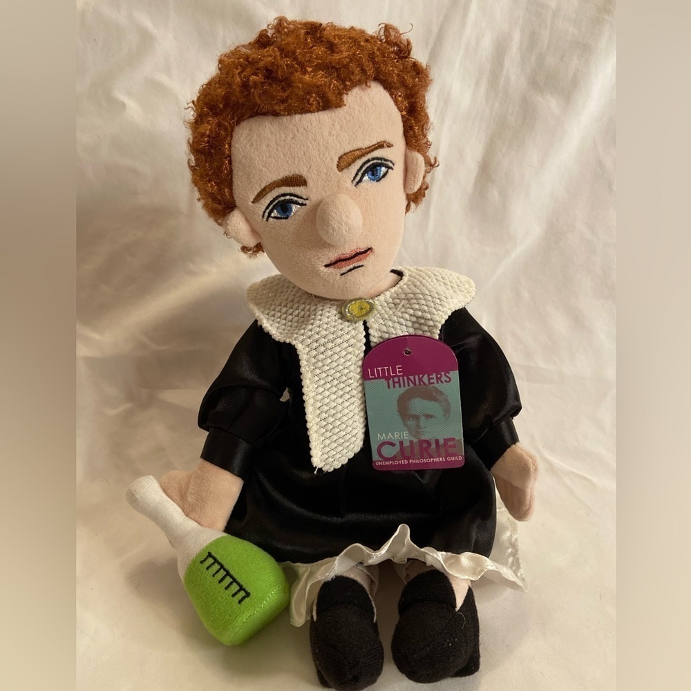 THE UNEMPLOYED PHILOSOPHERS GUILD Marie Curie Plush Doll Science Unique Gift